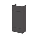 Hudson Reed Fusion Floor Standing 1 Door Vanity Unit without Basin, Modern Compact Bathroom Cabinet in Gloss Grey, 400mm