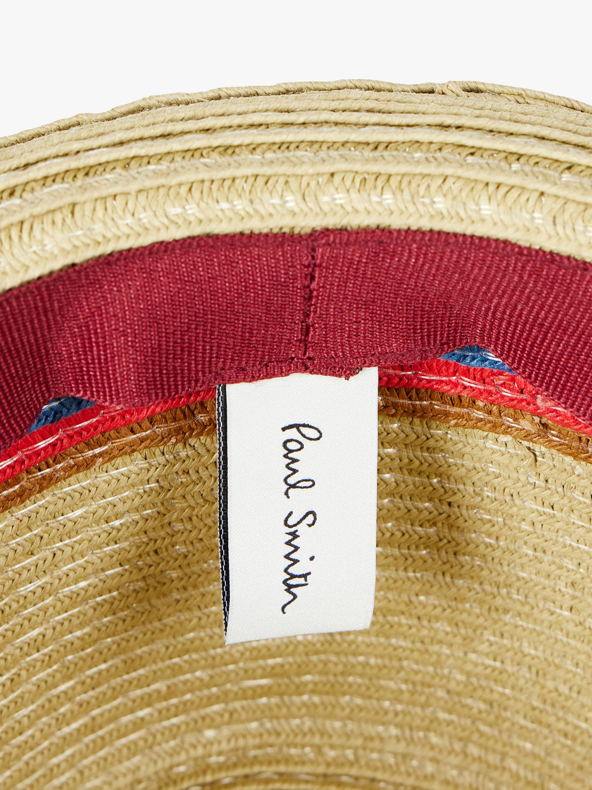 Paul Smith Artist Stripe Woven Paper Straw Trilby Hat - Large - Natural
