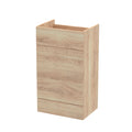 Hudson Reed Fusion Floor Standing WC Unit without Basin Full Depth, Modern Bathroom Furniture in Bleached Oak Finish, 500mm