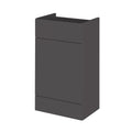 Hudson Reed Fusion Floor Standing WC Unit without Basin, Modern Bathroom Furniture in Gloss Grey Finish, 500mm