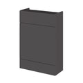 Hudson Reed Fusion Floor Standing WC Unit without Basin, Modern Compact Fitted Bathroom Furniture in Gloss Grey Finish, 600mm