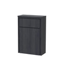 Hudson Reed Lille Floor Standing WC Unit, Modern Bathroom Furniture in Graphite Grey Woodgrain Finish, 550mm (255 Deep)