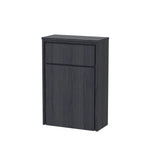 Hudson Reed Lille Floor Standing WC Unit, Modern Bathroom Furniture in Graphite Grey Woodgrain Finish, 550mm (255 Deep)