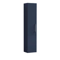 Nuie Arno Tall Wall Hung Unit Single Door, Durable Soft Close Door with 3 Shelves with D-Shape Handle in Midnight Blue, 300mm