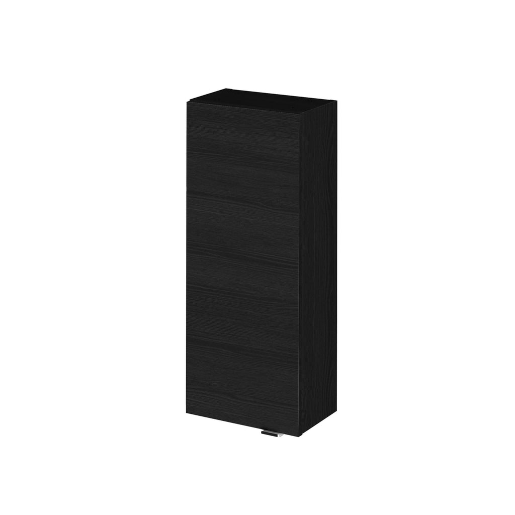 Hudson Reed Fusion Wall Hung Single Soft Close Door Cabinet without Basin, Modern Bathroom Furniture in Charcoal Black Finish, 300mm