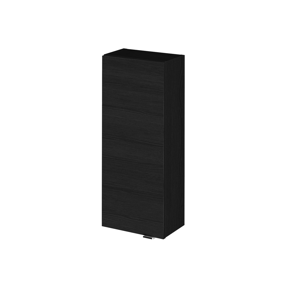 Hudson Reed Fusion Wall Hung Single Soft Close Door Cabinet without Basin, Modern Bathroom Furniture in Charcoal Black Finish, 300mm