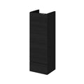 Hudson Reed Fusion Compact Floor Standing 1 Soft Close Door Base Unit without Basin, Modern Bathroom Furniture in Charcoal Black, 300mm
