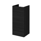 Hudson Reed Fusion Floor Standing 1 Door Base Unit without Basin, Modern Bathroom Furniture in Charcoal Black Finish, 400mm