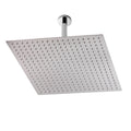Hudson Reed Fixed Shower Heads Ceiling Mounted Head & Arm, Square Design, Shower Accessories, Chrome, 400mmX400mm