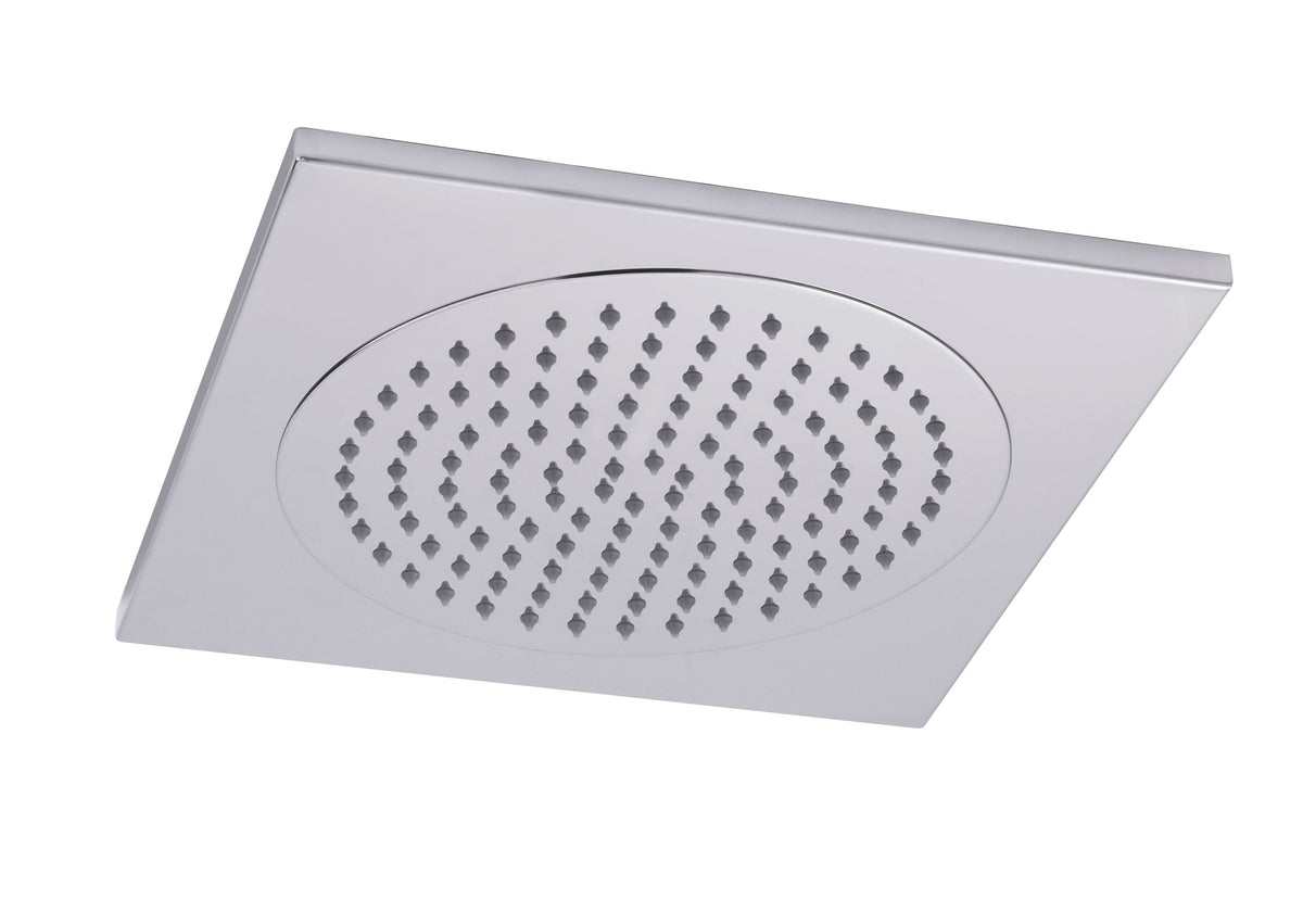 Hudson Reed Fixed Shower Heads Ceiling Tile Fixed Head, Square Minimalist Design, Shower Accessories, Chrome, 370mmX370mm