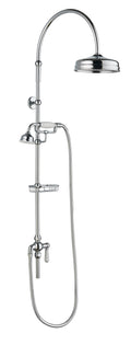 Old London Shower Kits Deluxe Grand Rigid Riser Kit, Chrome & White