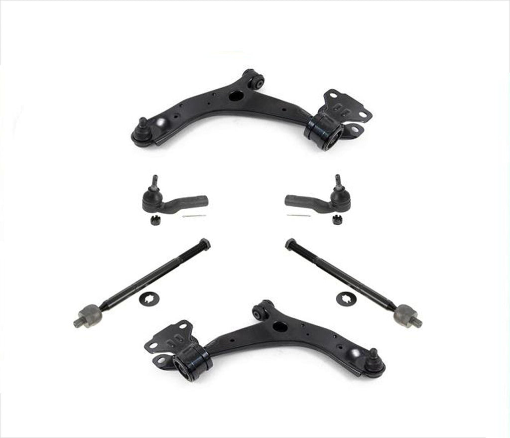 Front Left Right Lower Control Arms Tie Rods for 2010 2011 2012 2013 Mazda 3