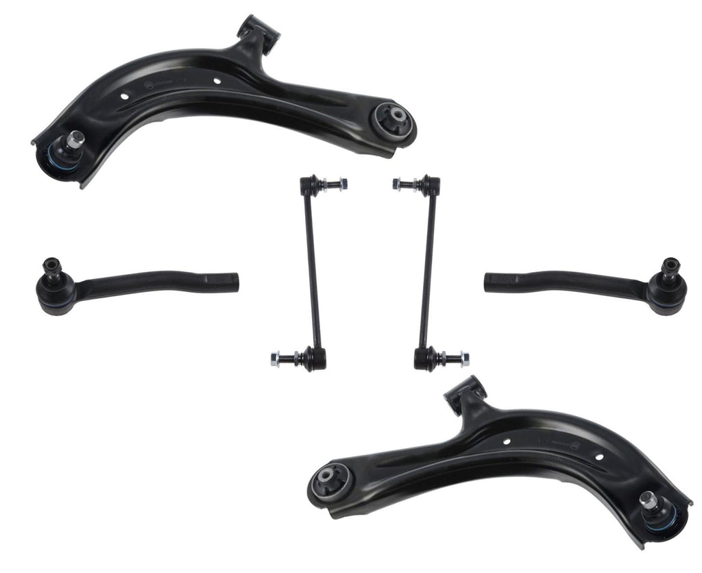Front Lower Control Arms Outer Tie Rods and Links For Nissan Sentra 2013-2019