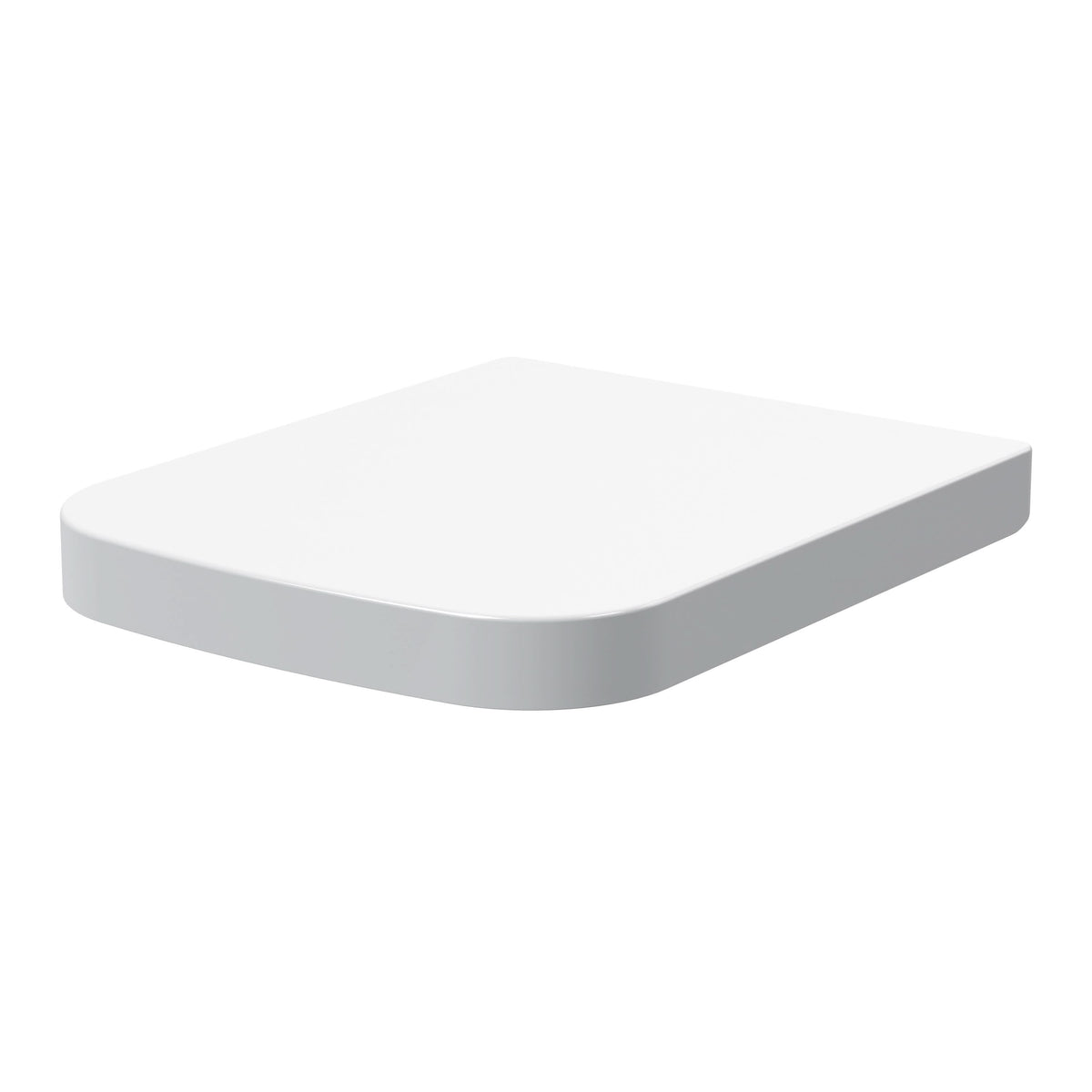 Nuie Square Wrapover Seat, White Square Soft Close Toilet Seat, Quick Release, Top and Bottom Fix, Fits Various Ceramics, Easy to Clean