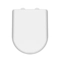 Nuie D Shape Soft Close Toilet Seat White, Quick Release, Polypropylene Hinges, Slow Close, 446x364mm