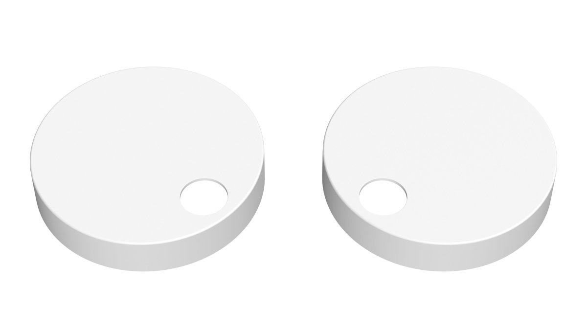 Nuie Matt White Toilet Seat Cover Caps, Easy Fit Toilet Accessories for Washroom Finishing Touch, Includes Fixings