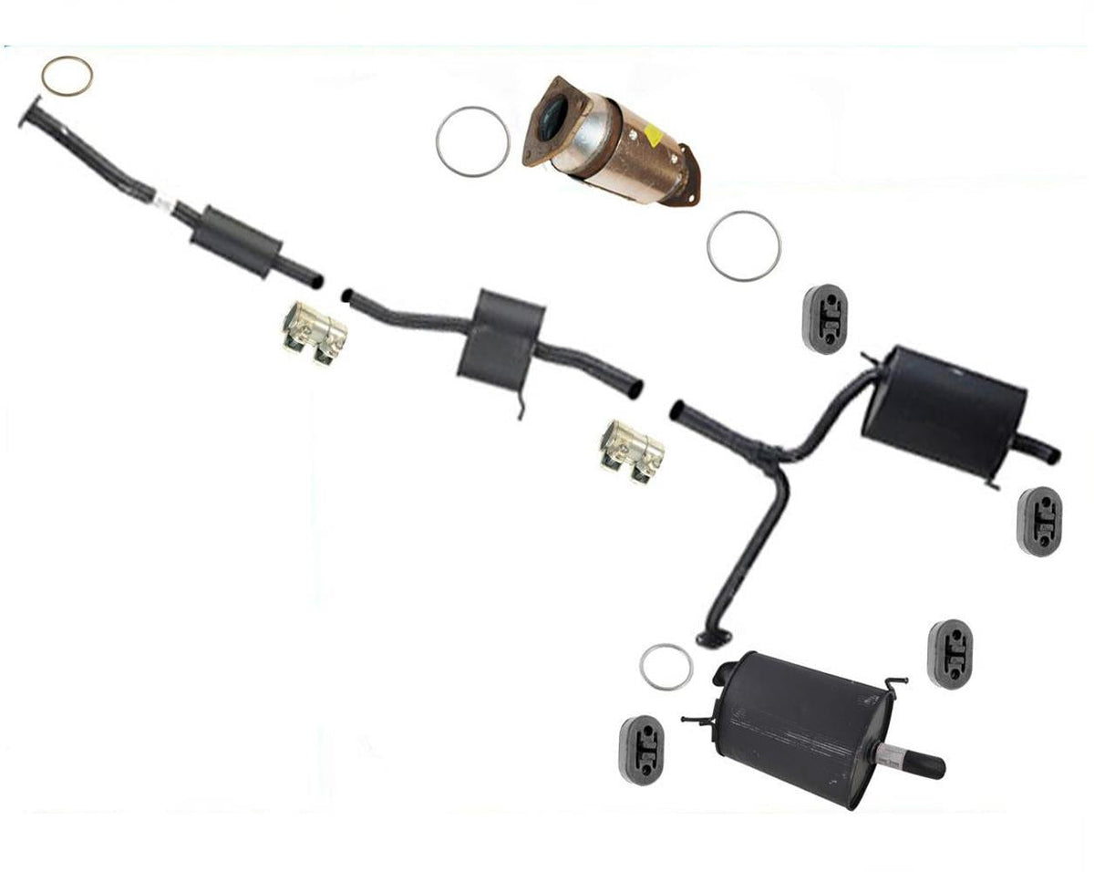 Rear Converter & Exhaust System Dual Rear Mufflers for Accord 03-05 3.0L 4Dr