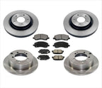 Front Rear Rotors & Brake Pads For Mitsubishi Outlander All Wheel Drive 2013-15
