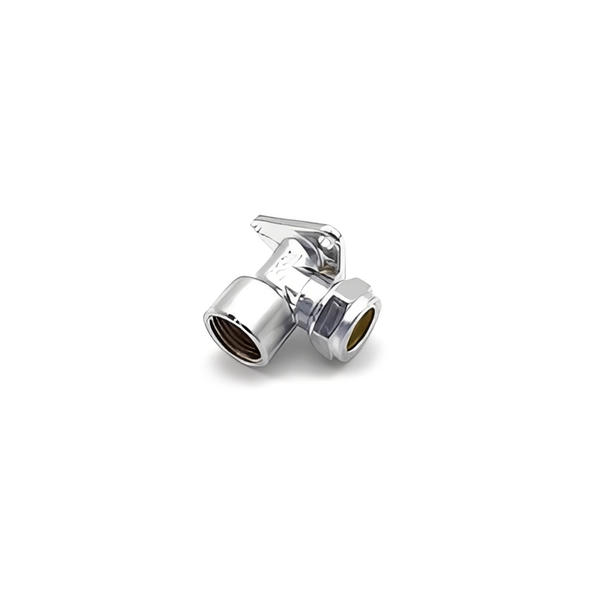 PX15 Primaflow Chrome Plated Compression Wallplate Elbow 15mm x 1/2" Female