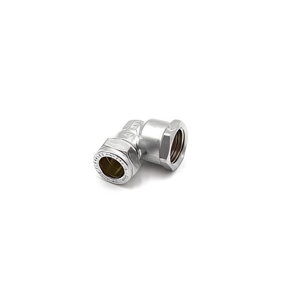 PX14 Primaflow Chrome Plated Compression Elbow 15mm x 1/2" Female