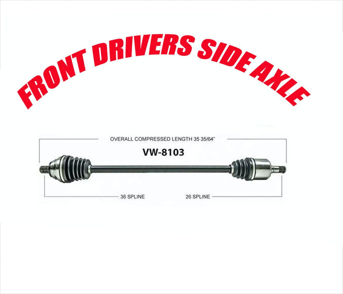 Front Axle Left Drivers Side CV Drive Axle For 15-17 Q3 Front Wheel Drive Only