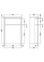 Hudson Reed Lille Floor Standing WC Unit, Modern Bathroom Furniture in Antique Oak Finish, 550mm (255 Deep)