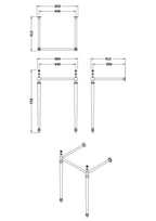 Old London Richmond Basin stand, Adjustable Durable, Easy-Install Basin Support for Traditional Toilet Accessory, Chrome