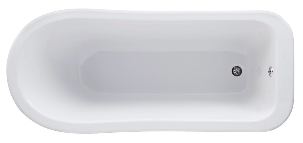 Old London Brockley Freestanding Bath Tub with Pride Leg Set, Durable Double Ended Traditional Bathroom Style in White, 1500mm