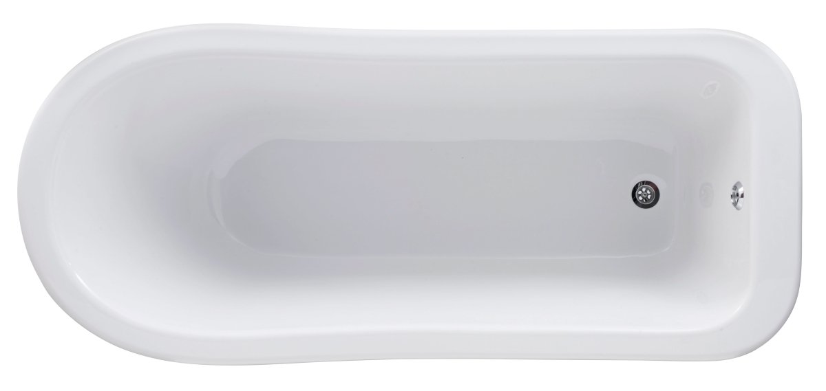 Old London Brockley Freestanding Bath Tub with Pride Leg Set, Durable Double Ended Traditional Bathroom Style in White, 1500mm