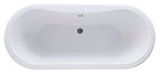 Old London Kingsbury Freestanding Bath Tub with Pride Leg Set, Durable Double Ended Traditional Bathroom Style in White, 1500mm