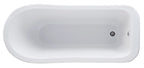 Old London Brockley Freestanding Bath Tub with Pride Leg Set, Durable Single Ended Traditional Bathroom Style in White, 1700mm