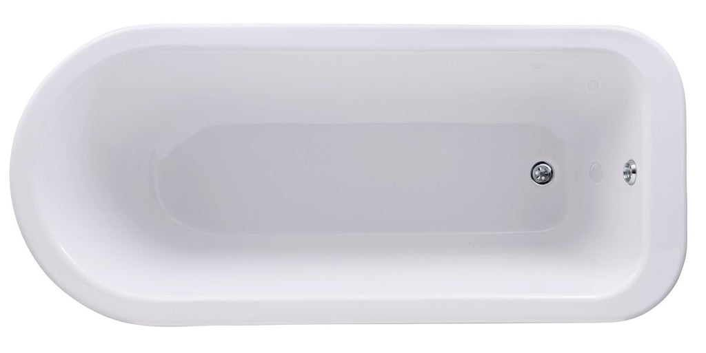 Old London Barnsbury Freestanding Bath Tub with Corbel Leg Set, Durable Single Ended Traditional Bathroom Style in White, 1700mm