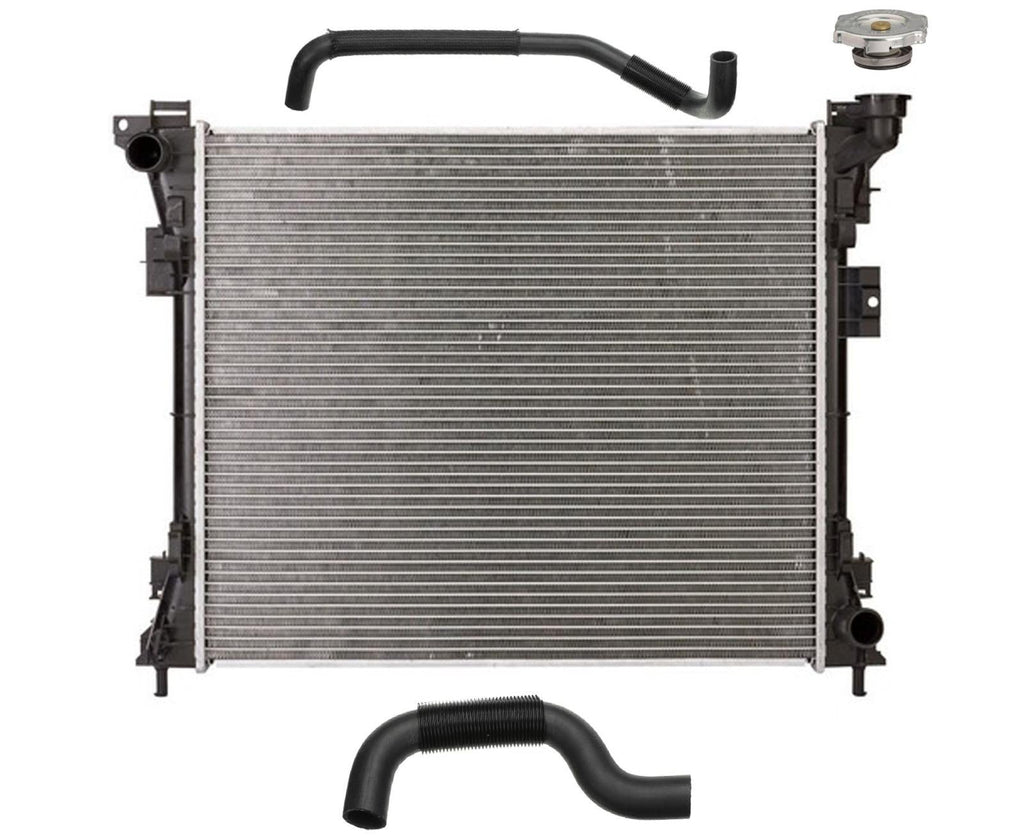 Leak Tested Radiator Upper & Low Hoses & Cap Fits 11-16 Chrysler Town & Country