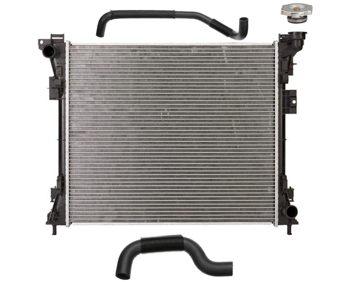 Leak Tested Radiator Upper & Low Hoses & Cap Fits 11-16 Chrysler Town & Country