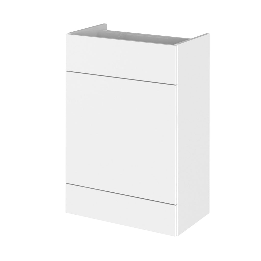 Hudson Reed Fusion Floor Standing WC Unit without Basin, Modern Bathroom Furniture Cabinet in Gloss White Finish, 600mm