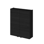 Hudson Reed Fusion Wall Hung 2 Soft Close Door Cabinet without Basin, Modern Bathroom Furniture in Charcoal Black Finish, 500mm
