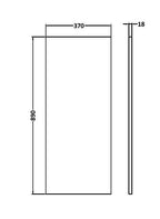 Hudson Reed Fusion Fitted Decorative End Panel, Bathroom Vanity Unit Side Panel for Modern Bathrooms in Charcoal Black, 890 x 370mm