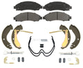 Front Ceramic Brake Pads & Rear Brake Shoes Hardware For 2004-2008 GMC Canyon