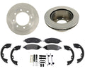 Rear Disc Brake Rotor Ceramic Pads Fits 11-12 Ford F250 Super Single Rear Wheel