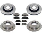Front Rear Disc Rotors & Brake Pads For Mitsubishi Outlander 09-12 7 Passengers