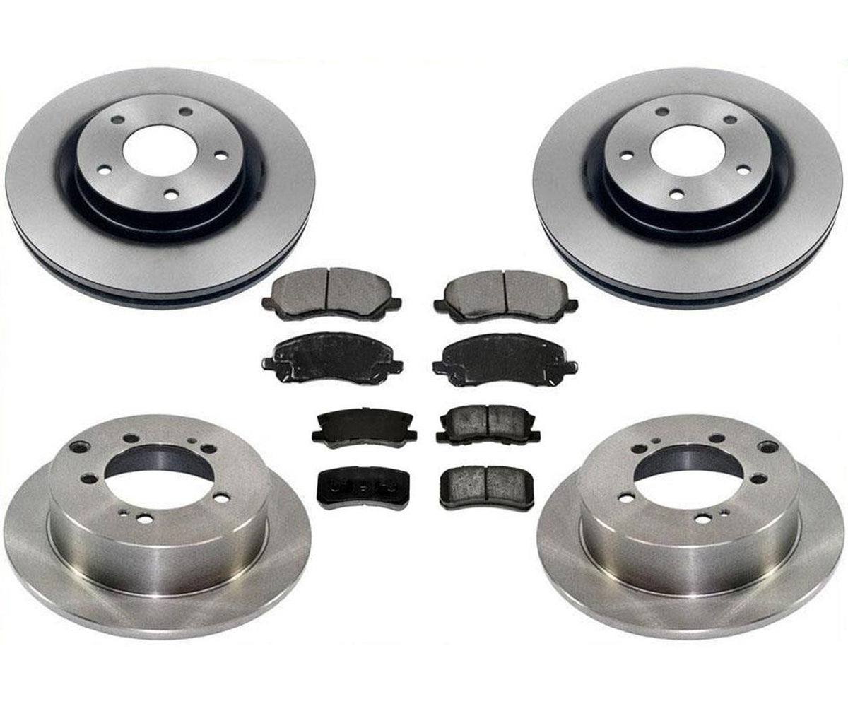 Front Rear Disc Rotors & Brake Pads For Mitsubishi Outlander 09-12 7 Passengers