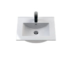 Hudson Reed Urban Floor Standing 2 Door 1 Drawer Vanity Unit with Minimalist Basin, Modern Vanity Unit in Satin White, 500mm