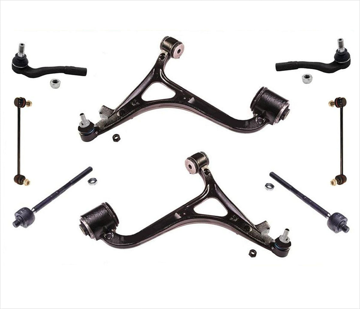 Lower Control Arms Tie Rods Sway Bar Links For Mercedes Benz C240 4Matic 2003-05
