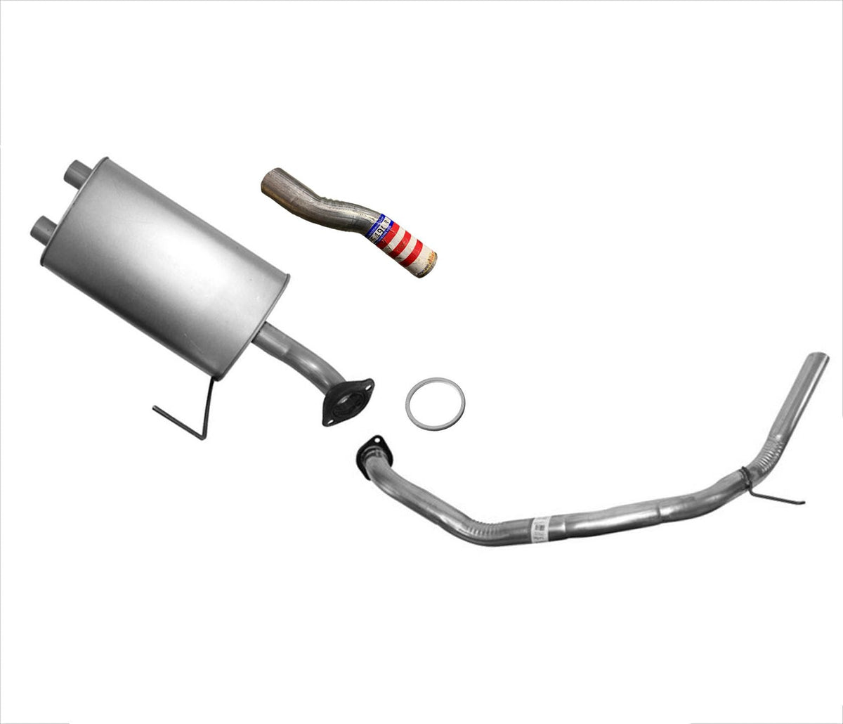 Weld On Dual Inlet Muffler and Tail Pipe Fits 2007-2015 Nissan Titan 5.6L