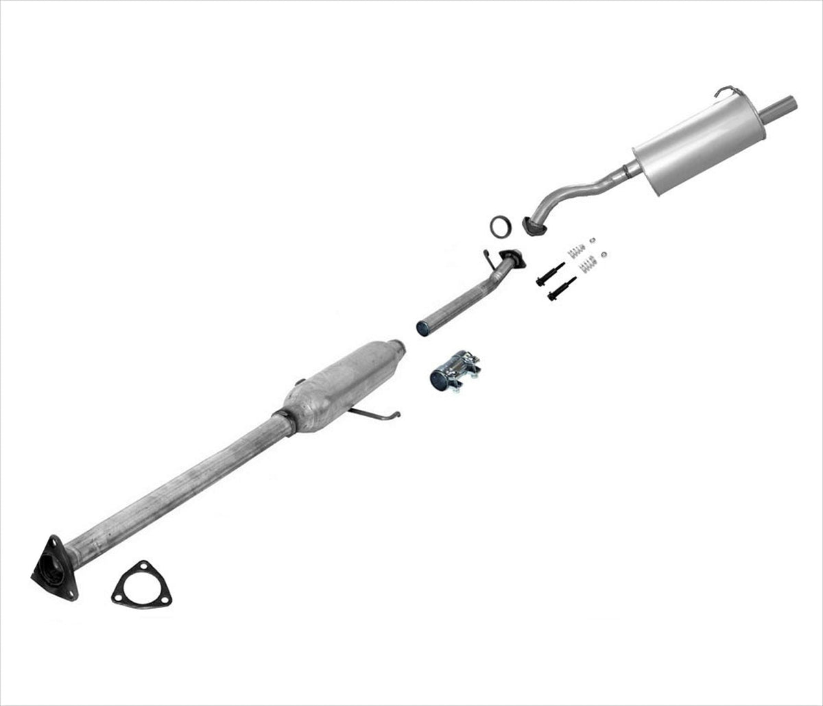 Middle Resonator Pipe & Muffler Exhaust System for Honda CRV CR-V 2.4L 02-04