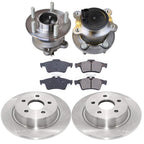 R Disc Braked Rotors Pads for Ford Escape FWD 13-16 W/O Automated Parking System