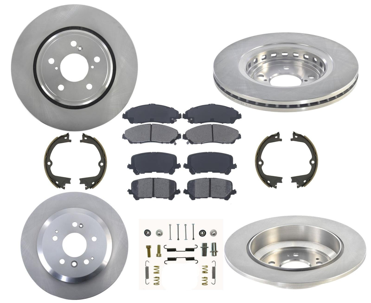 Disc Brake Disc Rotors, Ceramic Brake Pads for Honda Ridgeline 2017-2019 8pc