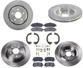 Disc Brake Rotors Brake Pads Parking Shoes For 2017 2018 2020 Acura MDX 3.5L