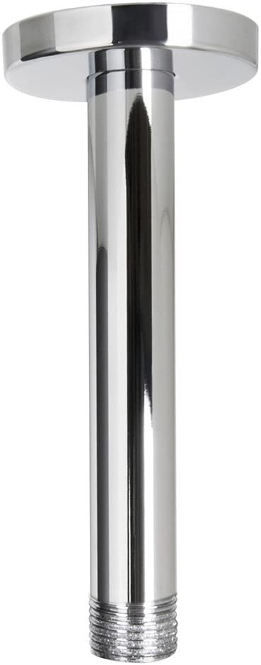 iBathUK Fastiq Fixed Shower Head Arm Ceiling Mounted Modern Stainless Steel, Stylish Bathroom Shower Accessory, 150mm