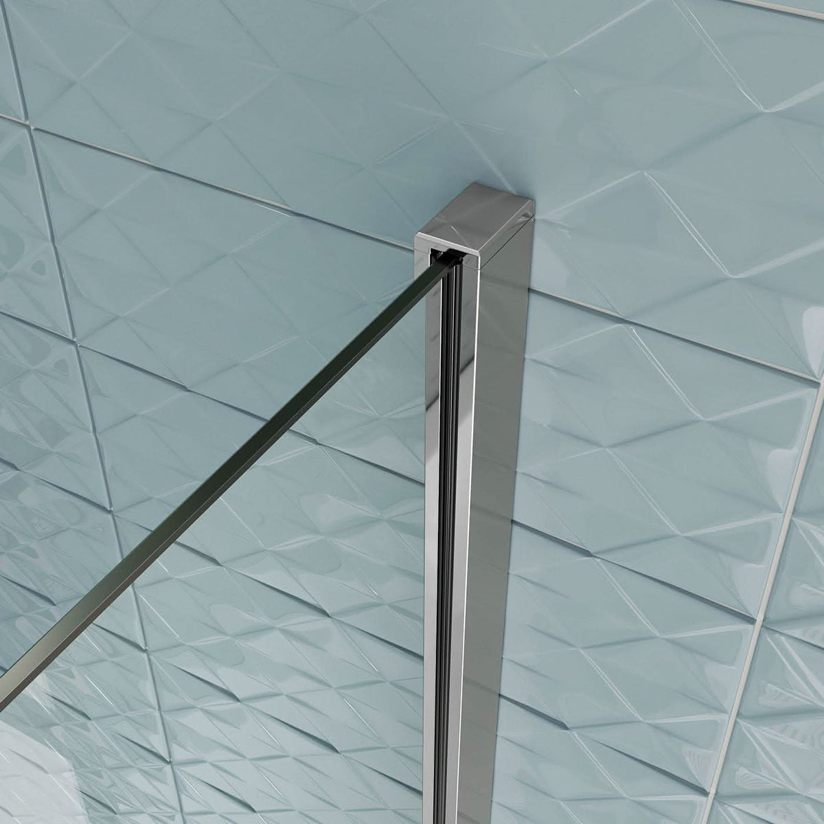 iBathUK Axis Right Hand L-Shaped Shower Bath, Includes Glass Screen, Rail & Front Panel, Modern Space-Saving L Shaped Bath Screen, 1700mm